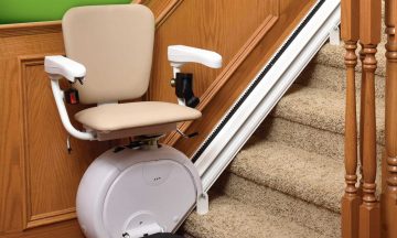 tan chair for stair lift